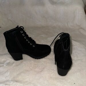 Chunky high heel boots